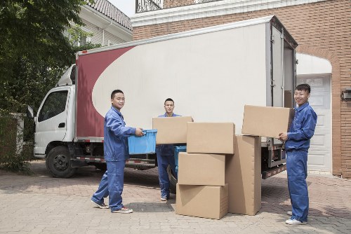 Commercial moving team planning a business relocation in Stockwell