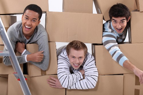 Local team collecting bulky furniture in Stockwell near residential flats