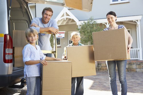 Residential moving service on a Stockwell street