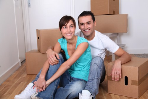 Staff estimating cubic-yard volume for household items
