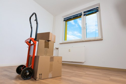 Small business items prepared for a Stockwell office move
