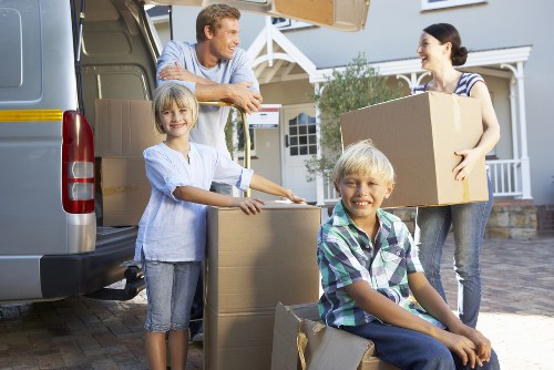 Packing and loading household items for a local Stockwell relocation