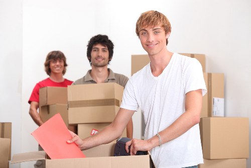 Packed van ready for a local move in Stockwell